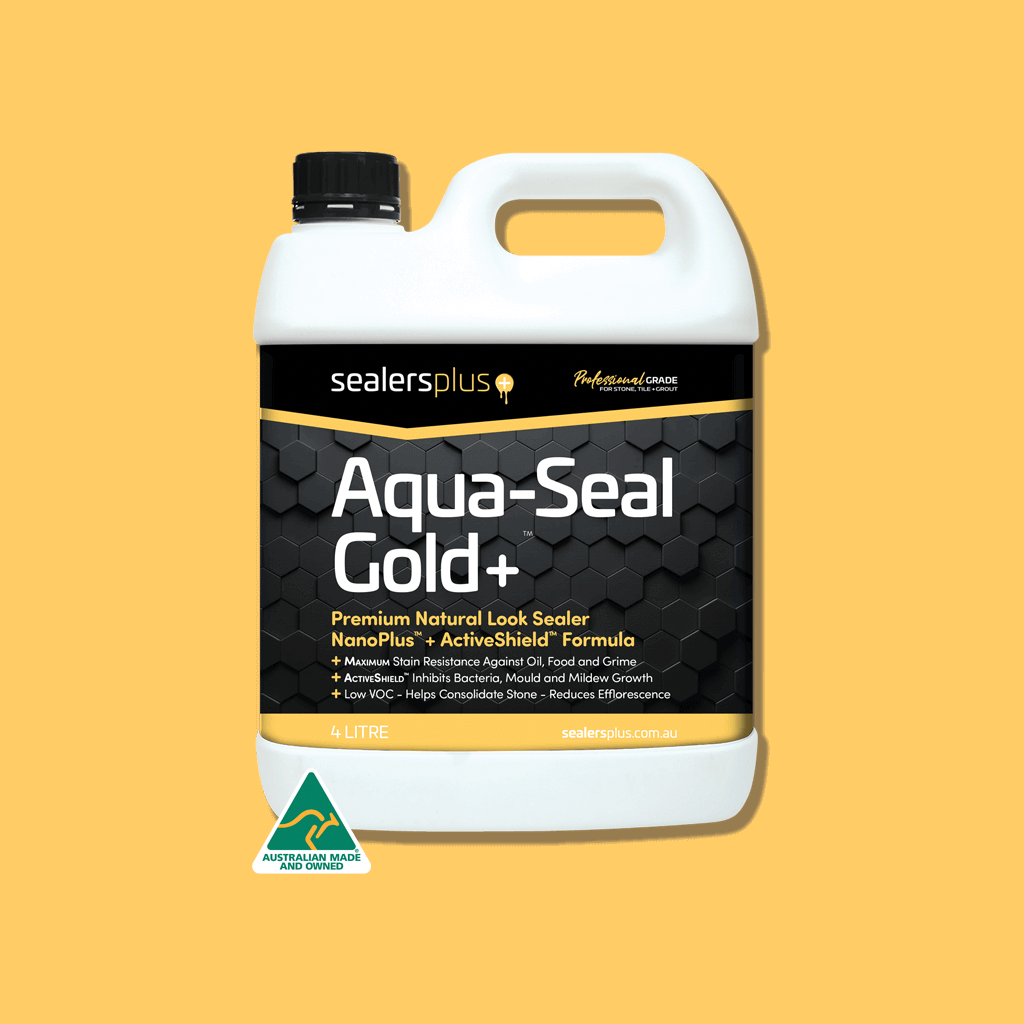 Aqua-Seal Gold+ pack shot – professional grade, premium stone, tile & grout sealer