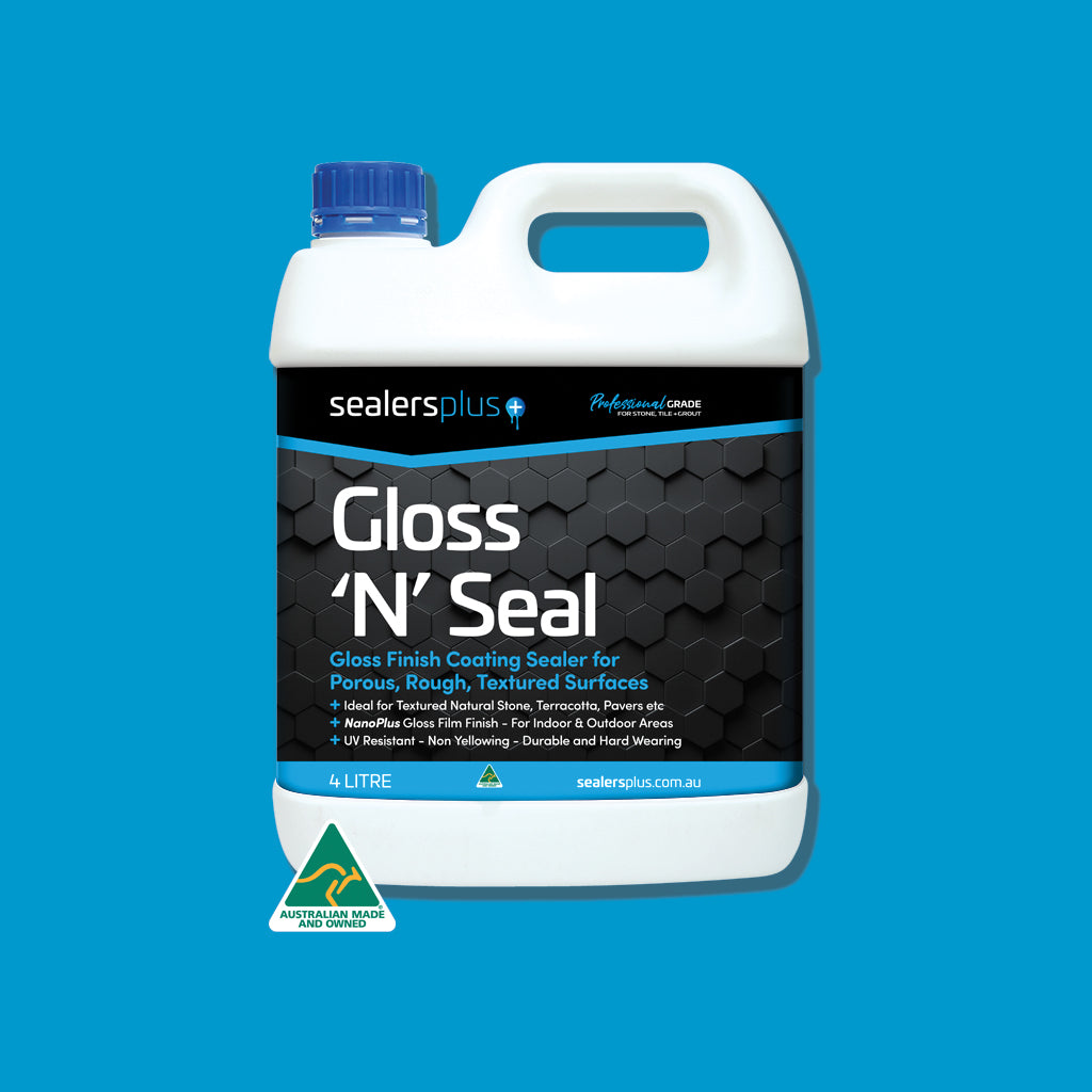 Gloss'N'Seal pack shot – high gloss coating sealer for porous textured surfaces