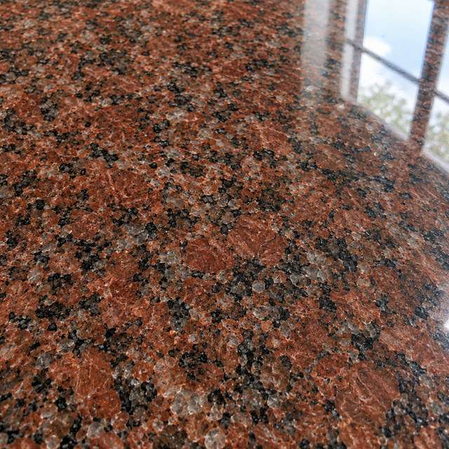 Polished granite close up