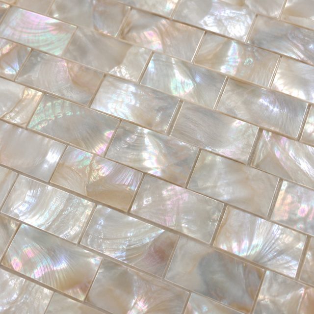 Polished mother of pearl close up
