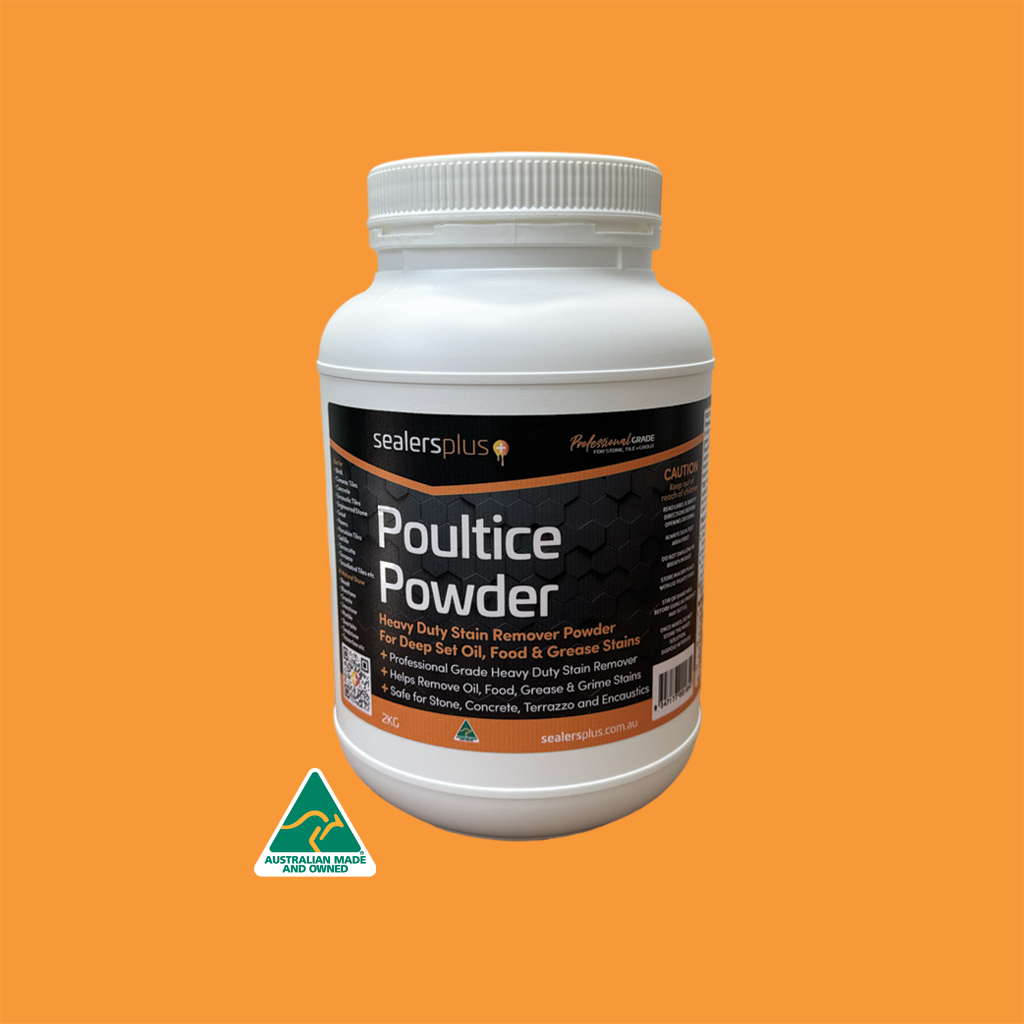 Poultice Powder pack shot – stain remover powder for oil, food and grease stains