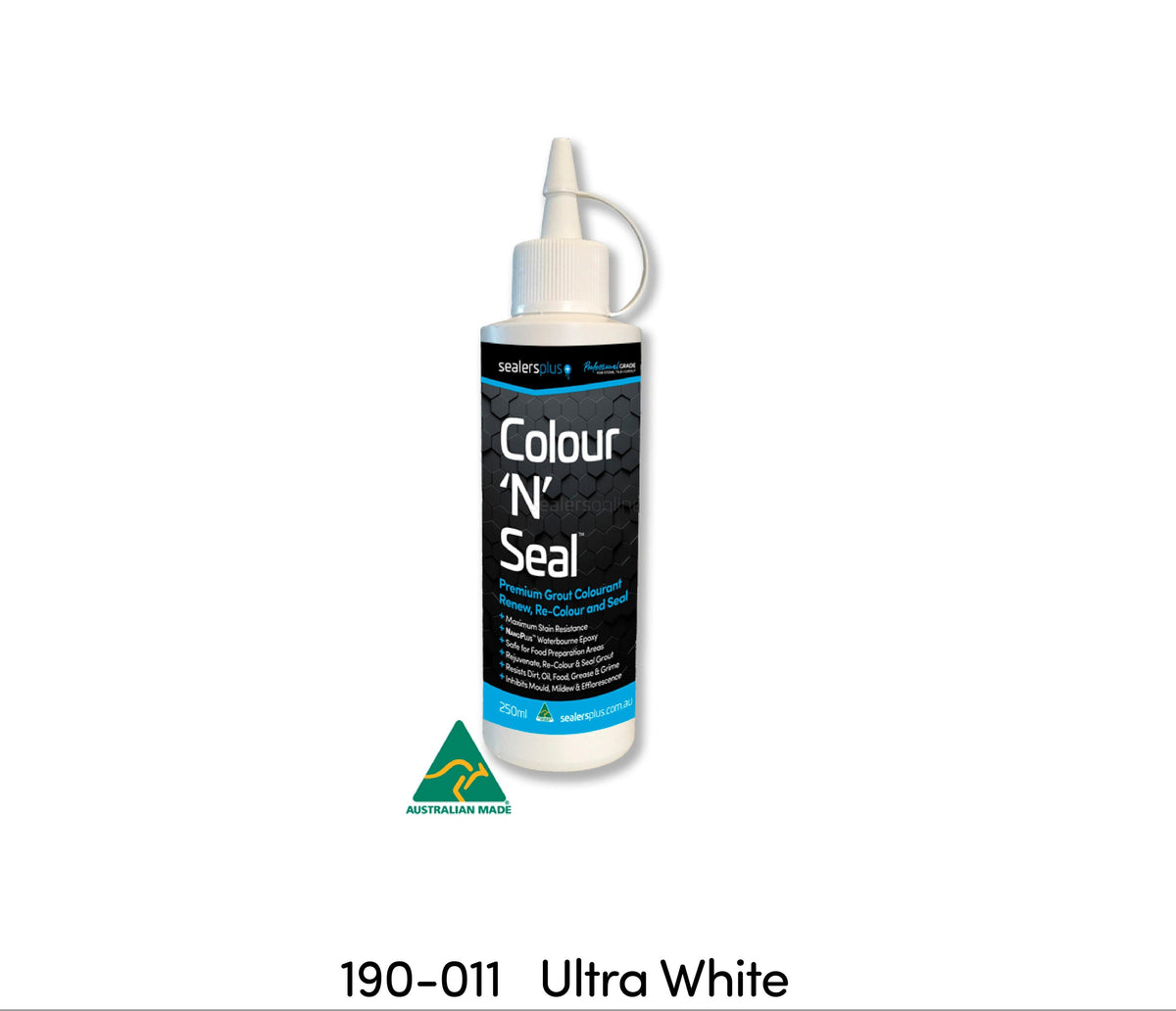Colour'N'Seal grout colour swatch: Ultra White