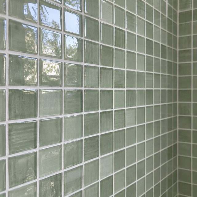 Polished glass close up