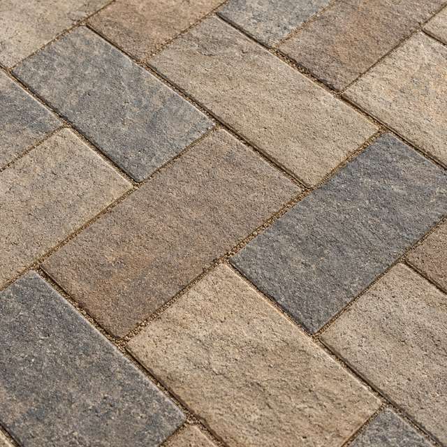 Textured pavers close up