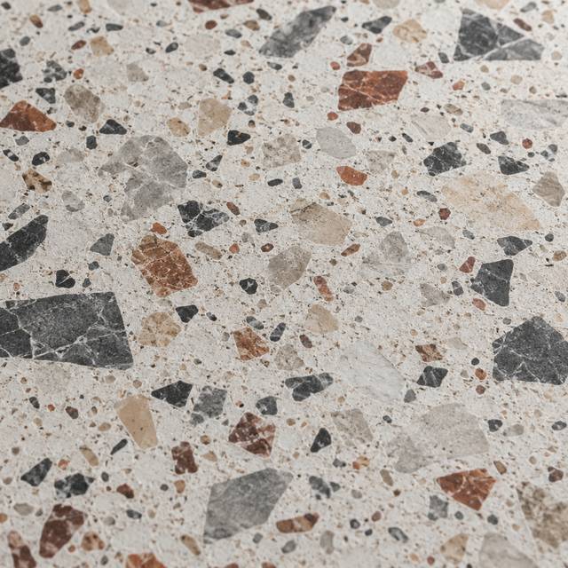 Textured terrazzo close up