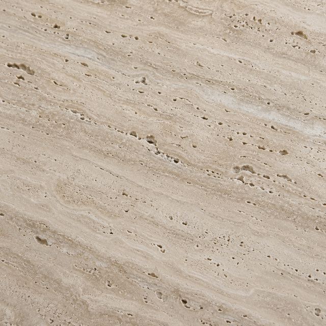 Honed travertine close up